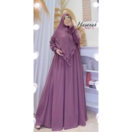 hk3 Gamis syari hasanah bahan ceruty baby doll full furing / busui /