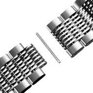18/20/22/24mm Fifteen-Row Stainless Steel Strap Buckle Solid Wristbands For Smartwatch Watch Accesso