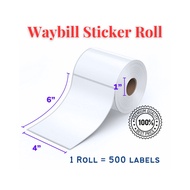 Waybill Thermal Sticker Roll A6 [500/Roll]