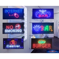 CASHIER / INTERNET / NO SMOKING / BAR / BURGER SIGNBOARD LED LIGHT LED DISPLAY BOARD