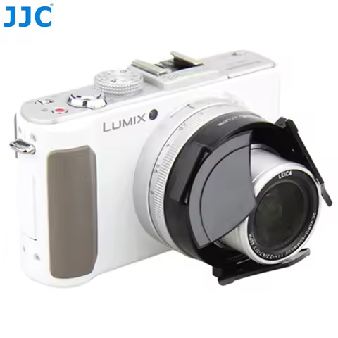 JJC Camera Auto Lens Cap for PANASONIC DMC-LX7/Leica D-Lux6 Black Silver Self-Retaining Automatic Pr