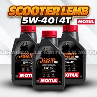MOTUL SCOOTER POWER LEMB 5W40 4T 1L 100% Synthetic Scooter Engine Oil + MOTUL Gear Oil Plus 80W90