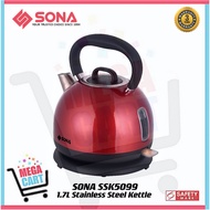 Sona 1.7L 304 Stainless Steel Electric Kettle - SSK5099 | SSK 5099 (3 Years Warranty)