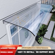 Invisible Curved Awning: Transparent, Rain/Snow/UV Proof for Outdoor Doors/Windows
