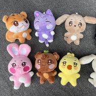 Kpop Idol ATEEZ Plush Doll  Key Ring ANITEEZ Animal Stuffed Toys Keychains Bag Charm