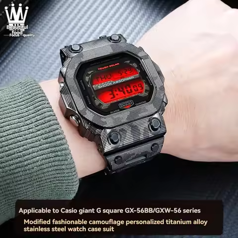 For Casio G-SHOCK Series GX-56BB GXW-56 Modified Camouflage Metal Case Stainless Steel Strap GX-56 S