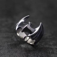 Batman ring Hip hop fashion personality ring Retro Open Ring