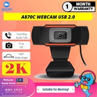 A870 HD Webcam Auto Focus Mini Web Camera 480p 720p 1080p 2K with Microphone USB Cameras for Windows