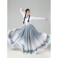 Ethnic Dance Costume Female Tibetan Adult Art Exam Practice Dance Skirt Ethnic Costume Skirt Gradien
