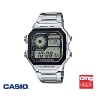 CASIO นาฬิกาข้อมือ CASIO รุ่น AE-1200WHD-1VDF วัสดุสเตนเลสสตีล สีเงิน