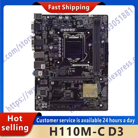 NEW Used H110M-C D3 1151 H110 motherboard DDR3 H110 PCI-E X16 SATA3 USB3.0
