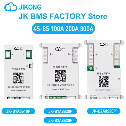 JIKONG BMS JK-B2A8S30P BMS Li-ion Lifepo4 LTO Battery 4S-8S Active Balance Smart Power Management Sy