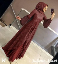 Baju Gamis Muslim Terbaru 2021 2020 Model Baju Pesta Wanita kekinian