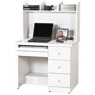 [特價]3尺白色電腦書桌組