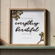 In His Time {Ecclesiastes 3:11}: 3-D wooden lettering for home decorations and