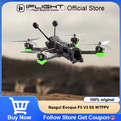 iFlight Nazgul Evoque F5 V3 6S WTFPV XING2 2207 1750KV Motors Borg Mini F7 Flight Controller Freesty