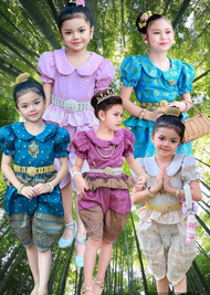 ชุดไทยเด็ก ชุดไทยประยุกต์ ชุดไทยเด็กหญิง ชุดไทย
