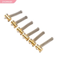 ZHOMKI89 6pcs Brass Saddles Set​, ​Tele Style​ Brass for ​Telecaster Saddles, ​Guitar Bridge Saddles