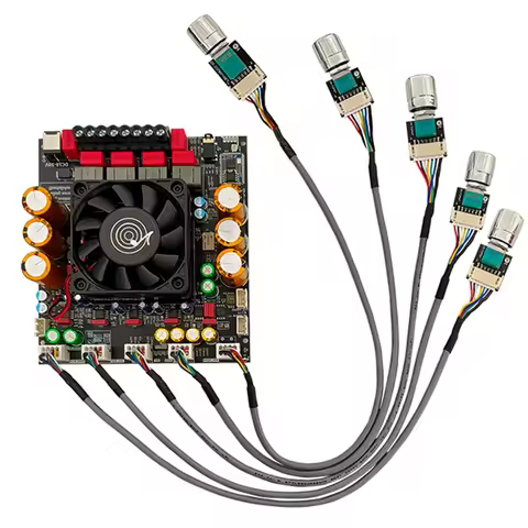 B04B-New ZK-APTX3 Bluetooth Amplifier 2.1 Channel 3D Surround Sound Subwoofer 300Wx2+600W Audio Powe