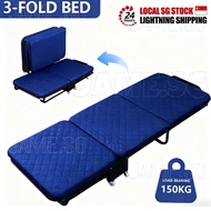 Folding Single Bed Rollaway bed 3-Fold asy storage breathable 3-Fold Bed Portable Foldable Bed  Japa