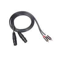 1.5m Dual 2 XLR Female to Dual 2 RCA Male Cable 2-XLR to 2-RCA Female to Male Plug for Home Theater 