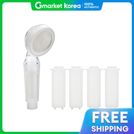 Queen of Bathroom หัวฝักบัวกรองสนิมสำหรับเดินทาง + แผ่นกรอง 4 ชิ้น