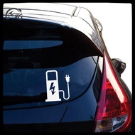 [8C11] 12*10cm EV Electric Vehicle Car Stier Decal Funny Tru Battery Charger Charging Car Decoration
