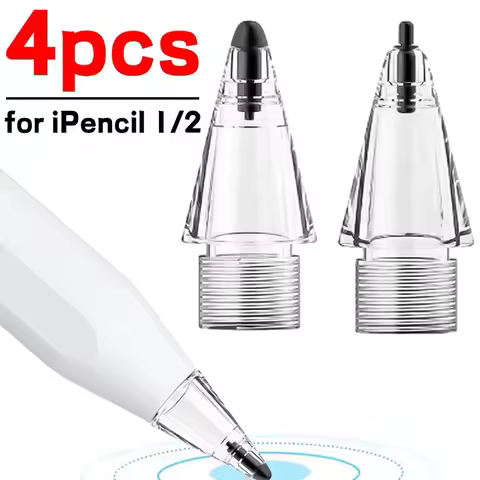 1/4Pcs Silicone Pencile Tips for Apple Pencil 1/2 Wear-Resistant Replacement Stylus Pen Tip for IPen