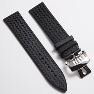 21mm Waterproof Rubber Watchband For Chopard Tyre Texture Silicone Watch Strap Black Men Women Tape 