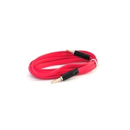HIGH QUALITY 3 LINE AUDIO 3.5MM (M) TO (M) FLAT CABLE 1.8M (CA234) RED
