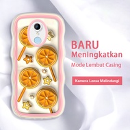 Jasouwe Redmi A3 5A 5 5PLUS 12 K30 Pro poco 61 4G Casing Handphone Picture lollipop orange 3D colorf