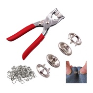 【Ready Stock】Snap Button Plier Metal Snap Button Set Five-Claw Snap Button