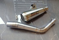 ชุดท่อสลิปออน GPX DEMON Gr200R แสตนเลส 304 สวม 2 นิ้ว(51 มิล)+ปลายเอสซีตะเเกรงสีเงิน