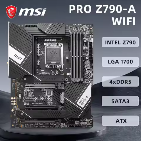 MSI PRO Z790-A WIFI Montherboard i9-14900KF 13600K i7-12700KF i5-12400F 12600K i3-12100F CPU 4xDDR5 