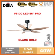 DEKA  F5DC LED PRO 56" CEILING FAN I DC MOTOR | 10 SPEED FORWARD + 10 REVERSE | REMOTE CONTROL | TIM