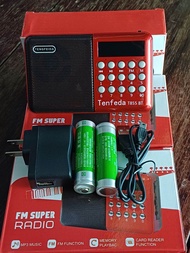 Máy-Loa đài T855 +2pinCó Bluetooth+ghi âm+Radio đài Fm.