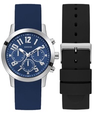 GUESS-P SLV CS  SUN MIDNIGHT BLUE MF DL  MIDNIGHT BLUE SMTH SIL-Watches-Midnight Blue