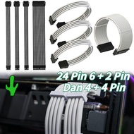 PSU Extension Cable Sleeve 24pin 6+2pin 4+4pin PSU Modding PC Extension Cable