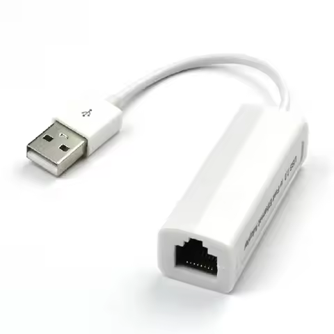 USB LAN Network Card White Color, Chip 8152 Mini USB 2.0 to RJ45 LAN Ethernet Network Adapter for PC