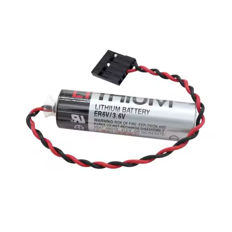 Original New ER6VC3N + JAE5PIN 3.6V PLC Lithium Battery With Black Connector ER6V