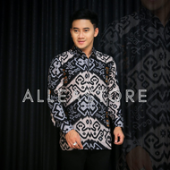 Gamis Couple Batik Motif Songket Modern Premium Dress Muslim Gamis Batik Kombinasi dan Kemeja Batik
