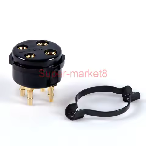 2pcs 4pin brass Gold Plated 2A3 300B 274A UX4 Ceramic Bakelite Teflon Tube Socket for DIY Tube Ampli