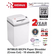 INTIMUS 60CP4 Paper Shredder (Cross Cut) - 15 sheets (60 L) Cross Cut, Paper Shredder, Shredder Machine, Office Shredder