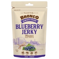 4 FOR $11.50: Bronco Jerky Blueberry Flavour Dog Treats 70g