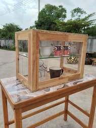 ตู้ขนม ตู้กระจก กดสั่งครั้งละ 1 รหัสสินค้าบานเลื่อน osbไม้สัก 50 * 30 * 38 ซม