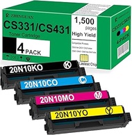 ZHINGUAN CS331 Toner Cartridges Compatible for 20N10K0 20N10C0 20N10M0 20N10Y0 Toner Work for CS331d