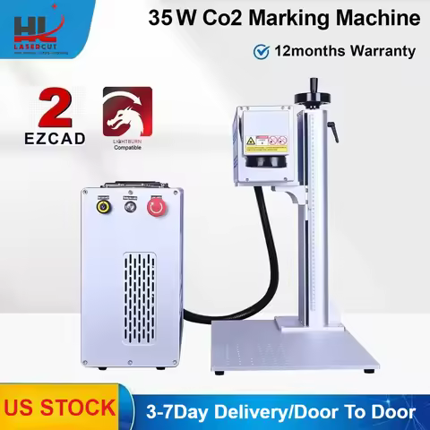HL Laser CRD 35W CO2 Galvo RF Laser Marking Machine Laser Marker Engraver Ornament
