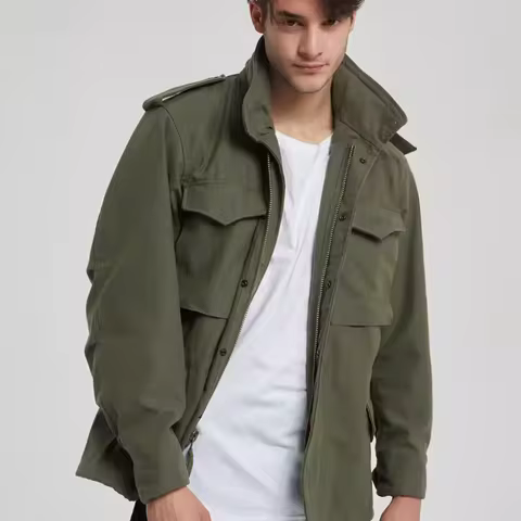 American Retro M65 Trench Coat Outdoor OG107 Field Jacket Men's Workwear Hooded
