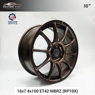 【Installation Available】RP10X RAXER 16x7 4x100 ET42 MBRZ/DGP FLOW FORMED WHEEL