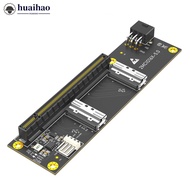 HUAIHAO PCI- Express PCIe 5.0 x16 to Dual MCIO SFF-1016 Adapter Card I5J5